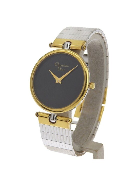 Dior Christian Stainless Steel Gold Plated Silver Quartz Analog main image 8
